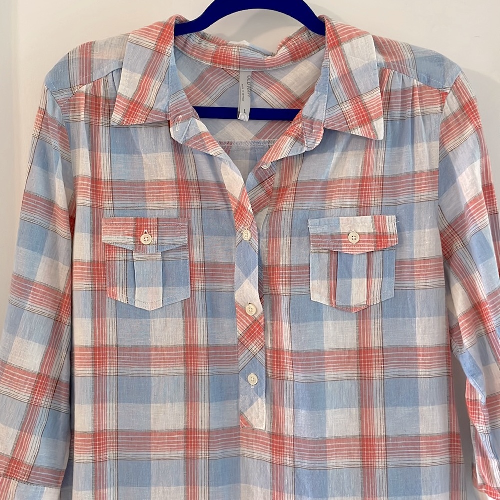 💕Plaid Linen Dress (L)